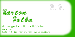 marton holba business card